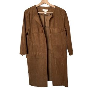 H&M Open Front Jacket W Patch Pockets Unlined